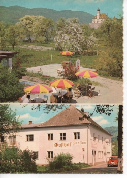 Ansichtskarte Gasthof H. Stumpfer, Schönbühel i. d. Wachau